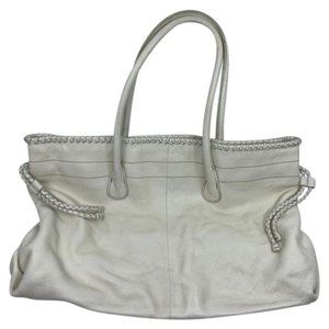 Banana Republic Cream Leather Shoulder Bag